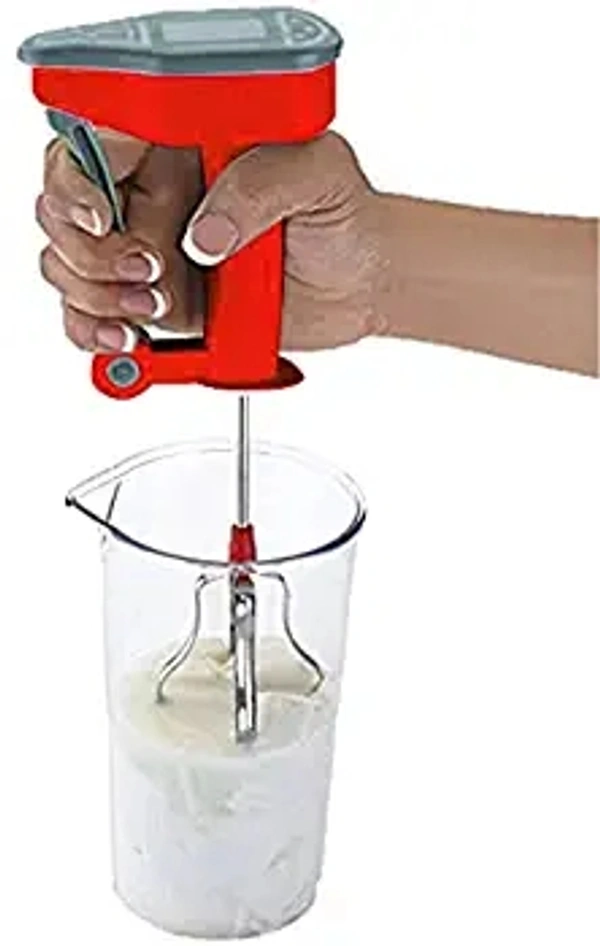 Power Free Manual Hand Blender Whisker and Churner for Multi Purpose use Like Egg & Cream Beater, Milk Shake Maker, Lassi, Butter Milk Mixer,