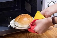 Pair Pot Holder | Silicone Heat Resistant Oven Mitts Glove Cooking Pinch Grips Glove Hand Clip Convenient Pot Holder Holder Utensil Tool - Random Color