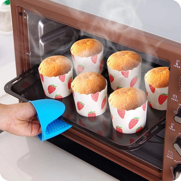 Pair Pot Holder | Silicone Heat Resistant Oven Mitts Glove Cooking Pinch Grips Glove Hand Clip Convenient Pot Holder Holder Utensil Tool - Random Color