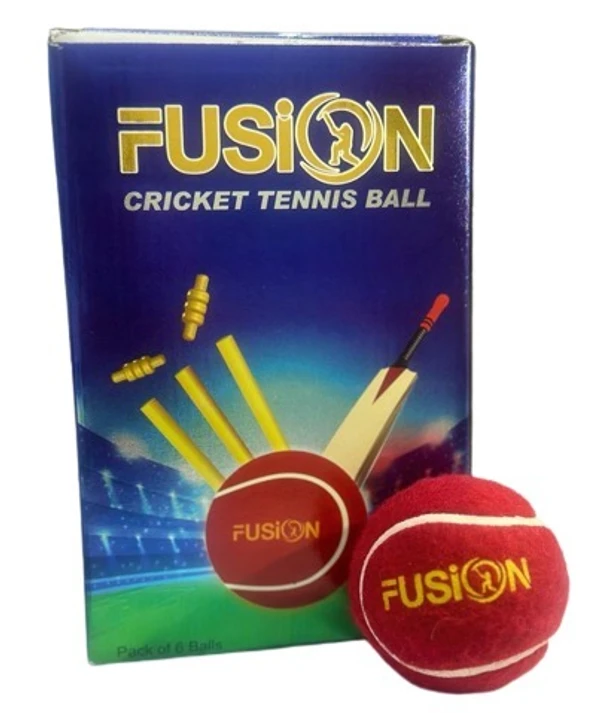 Fusion Cricket Tennis Ball (Pack of 6 Balls)