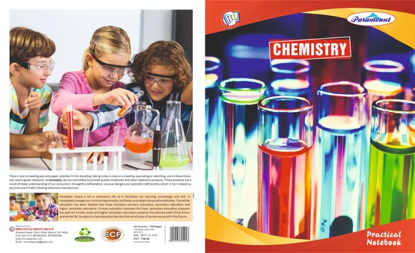 Paramount Single Line Chemistry Practical Notebook - 116