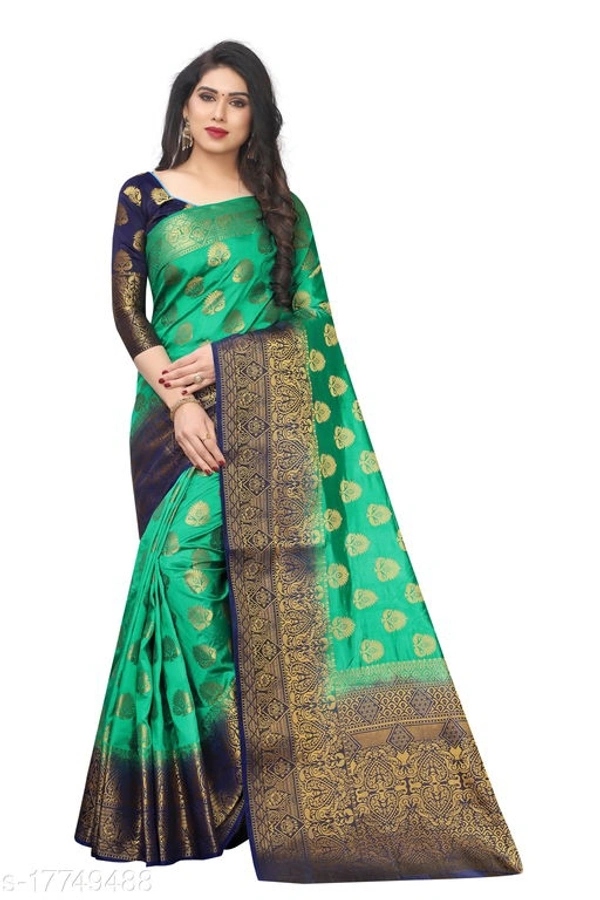 Banarasi Cotton Silk Saree(M) - Blue