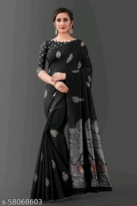 Silk Saree - Black
