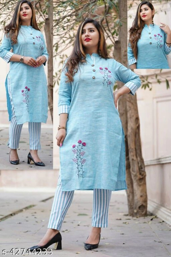 Chitrarekha Attractive Women Kurta Sets(M) - Light Blue