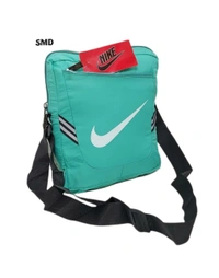 Unisex three partition side sling bag(AF) - Light Green