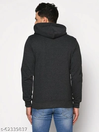 Zipper Hooded Men Soft Fabric Sweatshirt With Logo(M) - Mint Turquoise, L