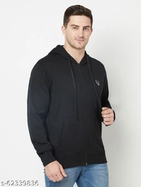 Zipper Hooded Men Soft Fabric Sweatshirt With Logo(M) - Yellow, XL