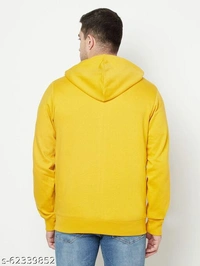 Zipper Hooded Men Soft Fabric Sweatshirt With Logo(M) - Green, S