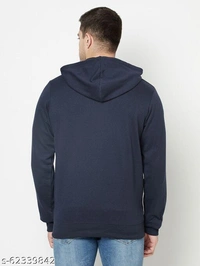 Zipper Hooded Men Soft Fabric Sweatshirt With Logo(M) - white, S