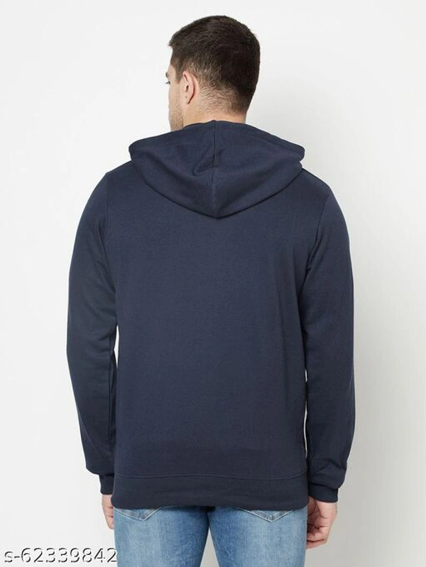 Zipper Hooded Men Soft Fabric Sweatshirt With Logo(M) - white, S