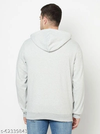 Zipper Hooded Men Soft Fabric Sweatshirt With Logo(M) - white, XXL