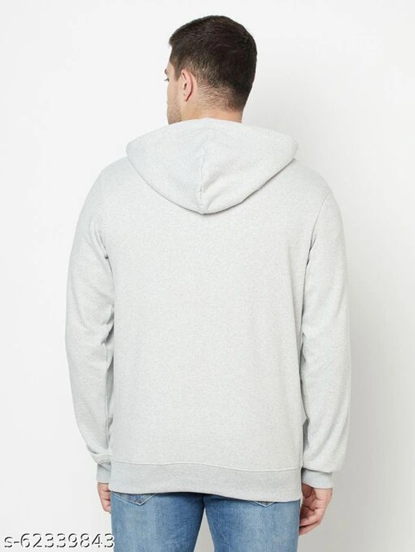 Zipper Hooded Men Soft Fabric Sweatshirt With Logo(M) - Navy Blue, XXL