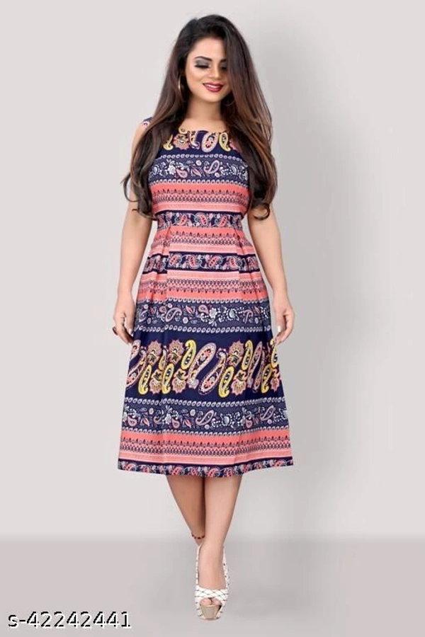 Classic Glamorous Women DressesFabric: Crepe(M) - Bule-Pink, S