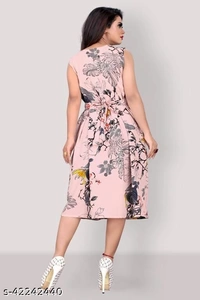 Classic Glamorous Women DressesFabric: Crepe(M) - Black, M
