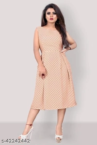 Classic Glamorous Women DressesFabric: Crepe(M) - Black, L
