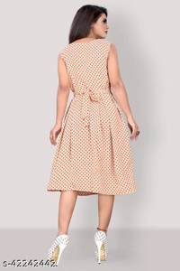 Classic Glamorous Women DressesFabric: Crepe(M) - Pink, M