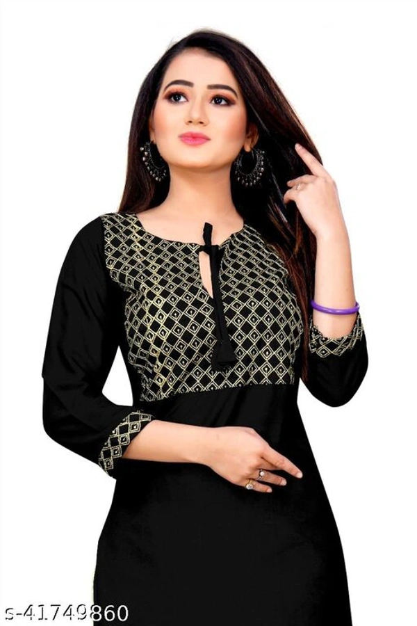 Stylish Yellow Embroidered Rayon Only Kurti(M) - Red, XL