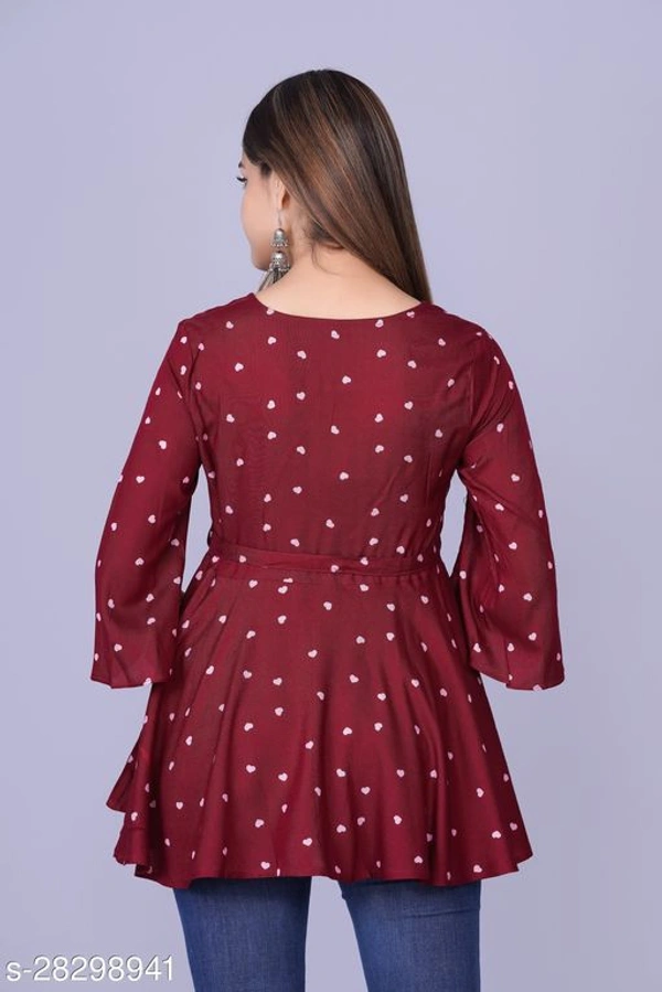 Urbane Latest Women Tops & Tunics - Maroon, XL
