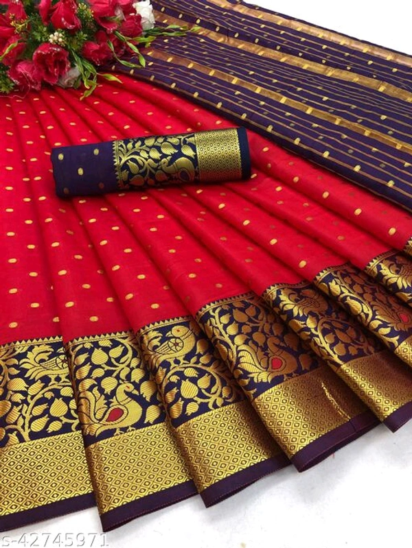 BANARASI SOFT SILK SAREE WITH BLOUSE - Pink