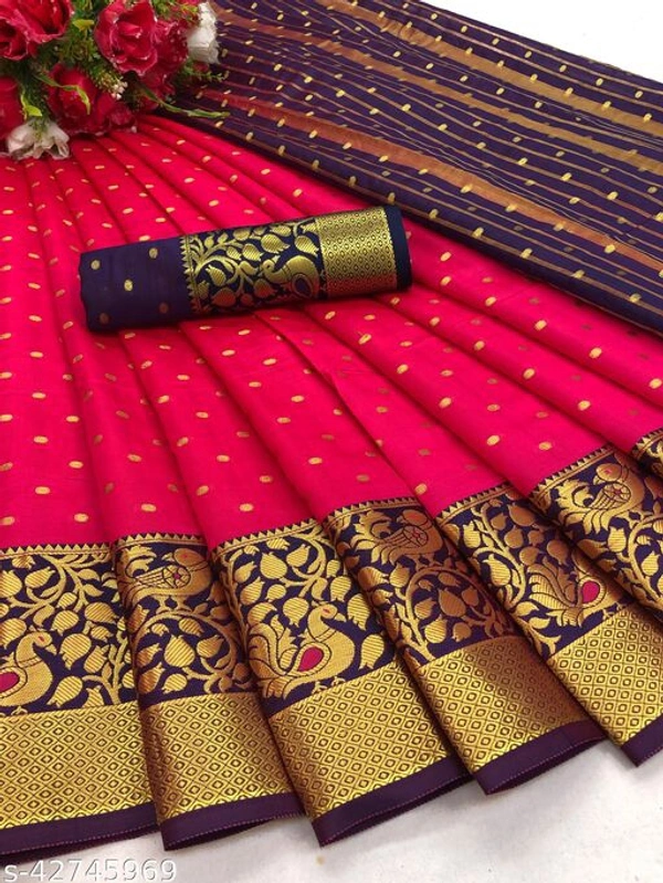 BANARASI SOFT SILK SAREE WITH BLOUSE - Green