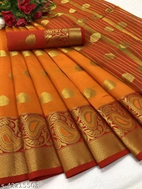 Fancy Jacquard Saree - Parrot