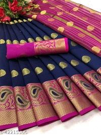 Fancy Jacquard Saree - Parrot
