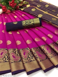 Fancy Jacquard Saree - Pink