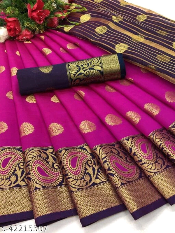 Fancy Jacquard Saree - Pink