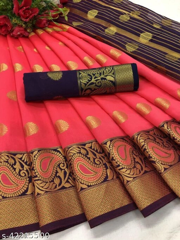 Fancy Jacquard Saree - Red