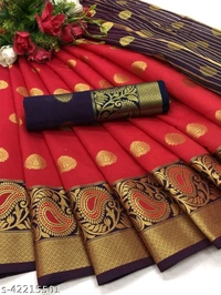 Fancy Jacquard Saree - Samlon