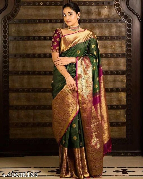 *Aakarsha Graceful Sarees* - Dark Green