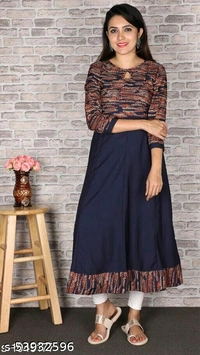 Women's Printed Anarkali Kurti - Pink, 3XL