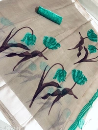 Catalog Name:*Myra Refined Sarees* - Green, Free Size