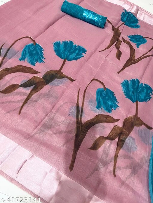 Catalog Name:*Myra Refined Sarees* - Pink, Free Size