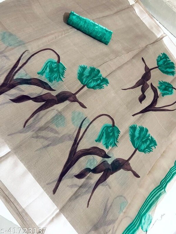 Catalog Name:*Myra Refined Sarees* - Grey, Free Size