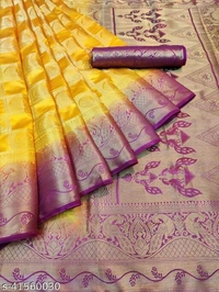 *Aagam Refined Sarees* - Yellow