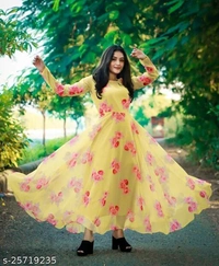 Classy Elegant Women Gowns(m) - Pink, 5XL