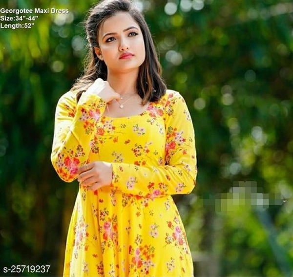 Classy Elegant Women Gowns(m) - Yellow, L