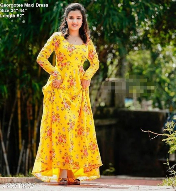 Classy Elegant Women Gowns(m) - Yellow, 5XL