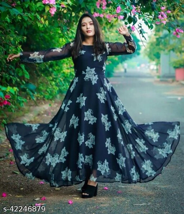 Classy Elegant Women Gowns(m) - Blue, M