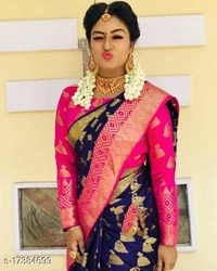 Trendy Voguish Sarees*Saree Fabric: Banarasi Silk - Blue