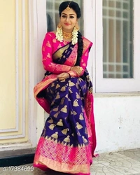 Trendy Voguish Sarees*Saree Fabric: Banarasi Silk - Ruby