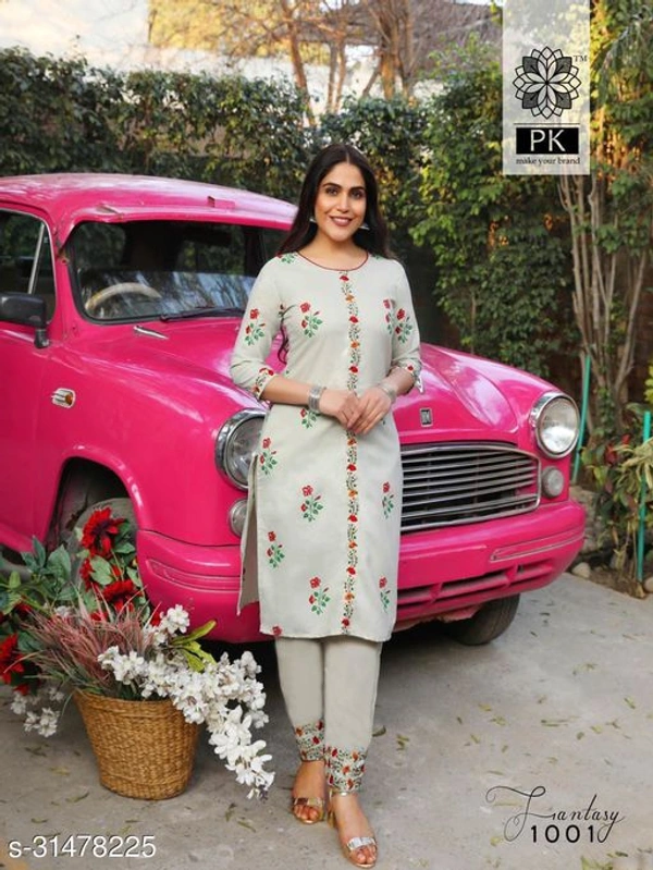 Trendy  Women Kurta Sets - Light green, XL