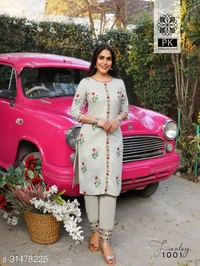 Trendy  Women Kurta Sets - Blue, XXL