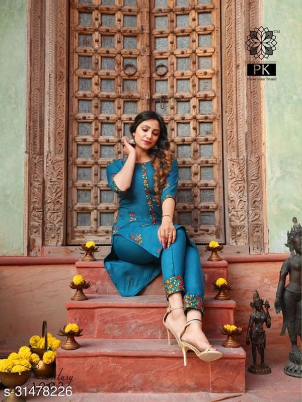 Trendy  Women Kurta Sets - Blue, 3XL