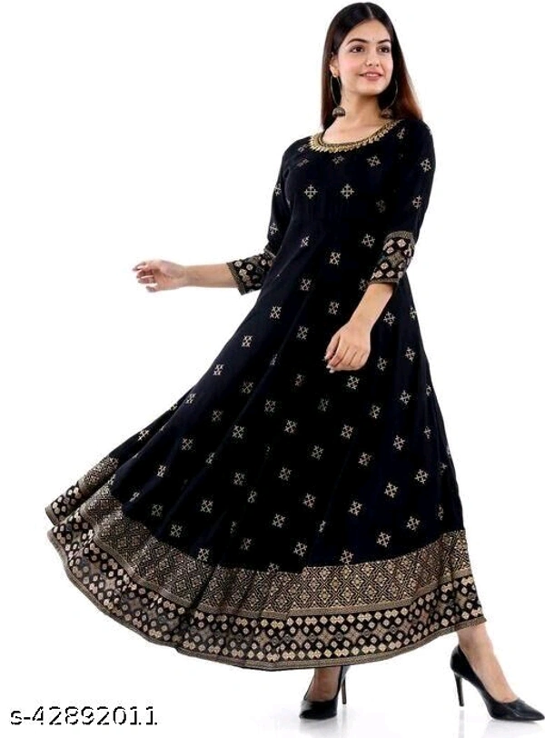 Trendy Petite Kurtis - Black, 3XL