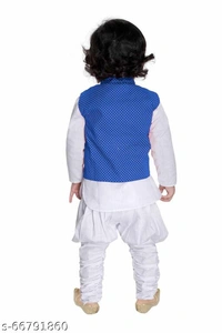 Classy Red & White Casual Kurta Sets (single) - Black, 2-3 years