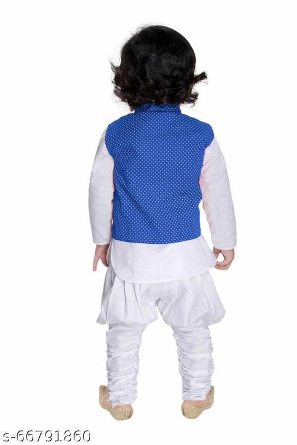 Classy Red & White Casual Kurta Sets (single) - Blue, 2-3 years