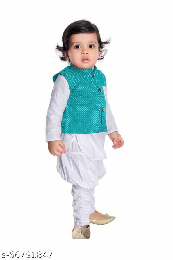 Classy Red & White Casual Kurta Sets (single) - Black, 1-2 years