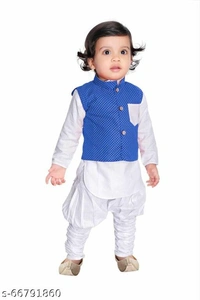 Classy Red & White Casual Kurta Sets (single) - Green, 1-2 years